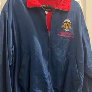 Disney Magic Blue and Red Windbreaker with Embroidered Logo